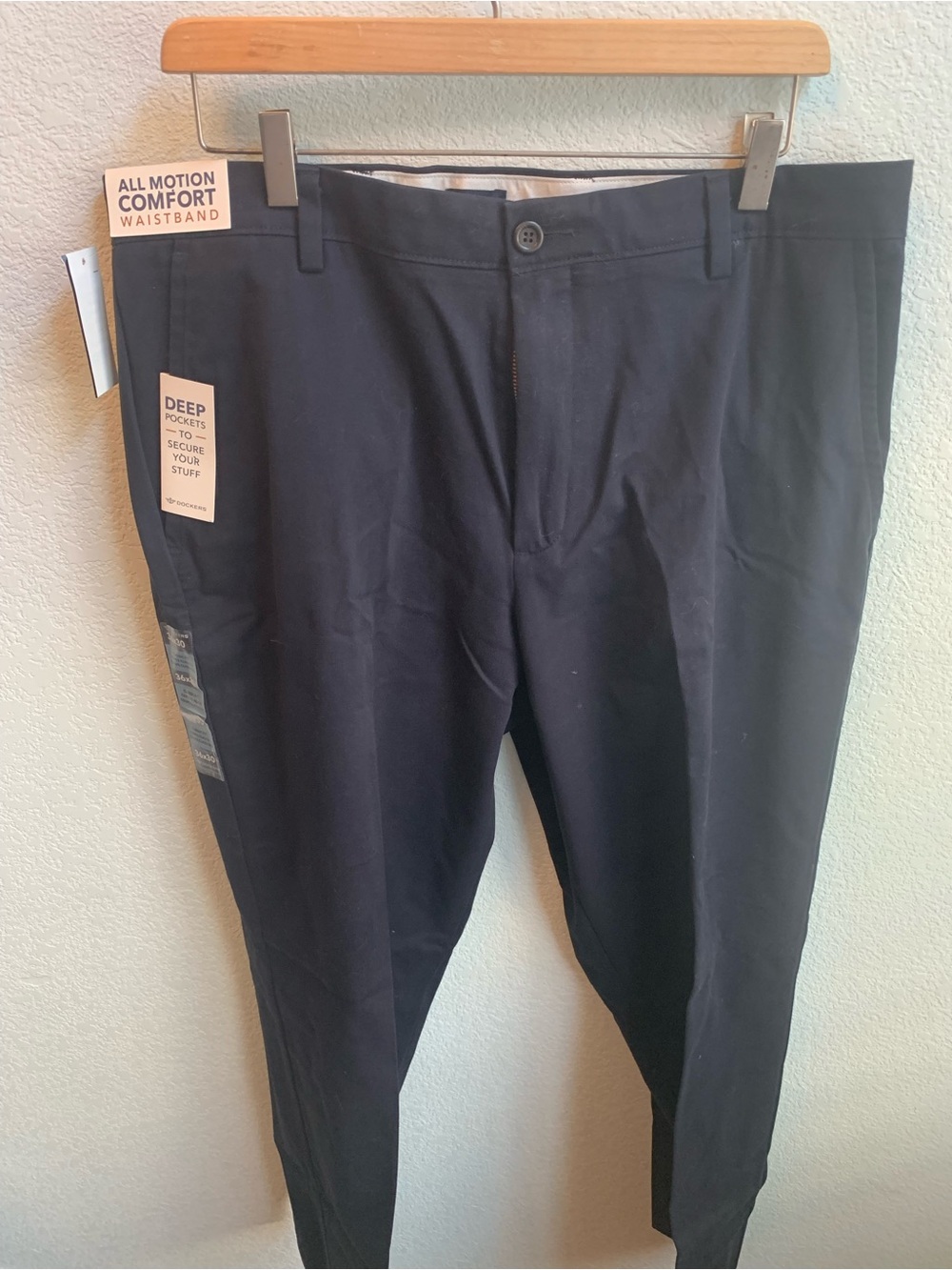 Dockers Black Men's Chinos with All Motion Comfort Waistband